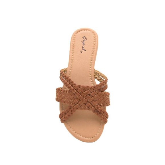 Shoes - Qupid Archer Braided Slide Sandal -  - Cultured Cloths Apparel