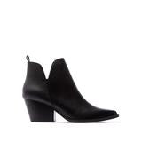 Shoes - Qupid Vaca Block Heeled Booties - Black - Cultured Cloths Apparel