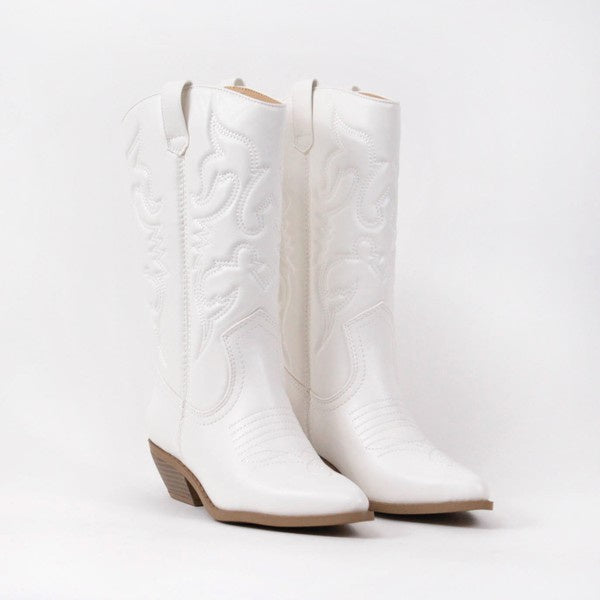 Shoes - Embroidered Western Cowboy Boots -  - Cultured Cloths Apparel