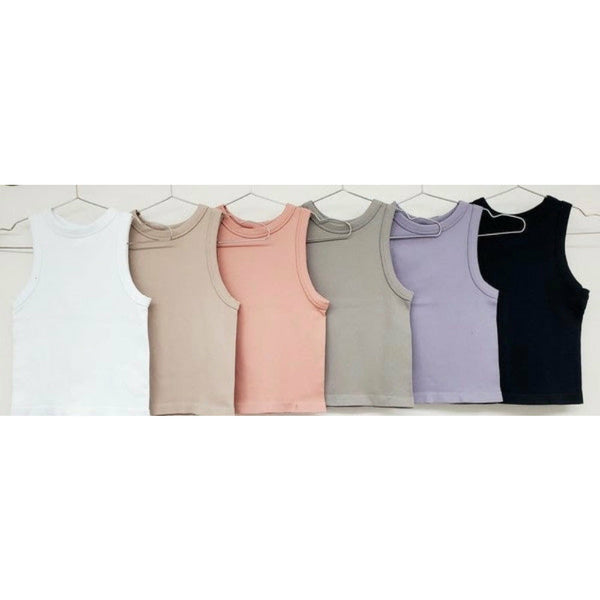 Athleisure - Ribbed Comfy Thick Full Tank Top - D. Lilac - Cultured Cloths Apparel
