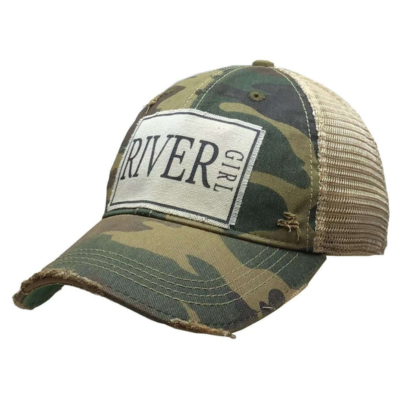 Baseball Hats - River Girl Distressed Trucker Cap -  - Cultured Cloths Apparel