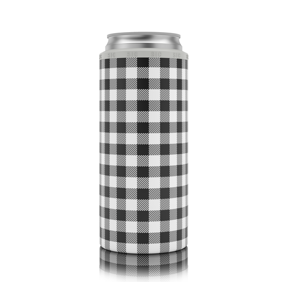 Drinkware - SIC Insulated Skinny Can Cooler - Plaid - Cultured Cloths Apparel