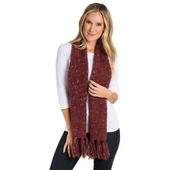 Accessories, Scarves - Simply Noelle Mountain Mama Straight Scarf - Merlot - Cultured Cloths Apparel