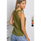 Women's Sleeveless - Sleeveless Ribbed Knit Halter Top -  - Cultured Cloths Apparel