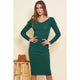 Women's Dresses - Sweater Midi Dress - H. Green - Cultured Cloths Apparel