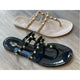 Shoes - Two Strap Thong Studded Jelly Sandal -  - Cultured Cloths Apparel