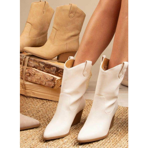 Shoes - Qupid Vaca Pointy Western Boots -  - Cultured Cloths Apparel